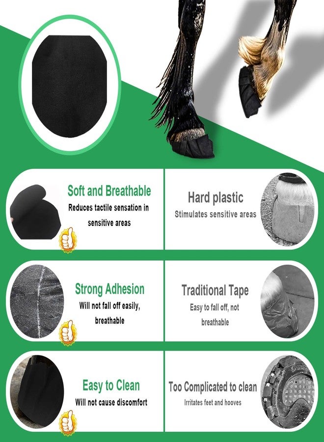 Hezaosth 15 Pack Horse Hoof Tape with 3 Rolls of Vet Wrap, Breathable Magic Cushion Hoof Packing, Cotton Strong Sticky Horse Hoof Wraps Additional Protection for Hoof Hoove Wound Management - Image 3